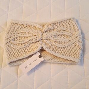 NWT Anthropologie Knit Headband with Pearls